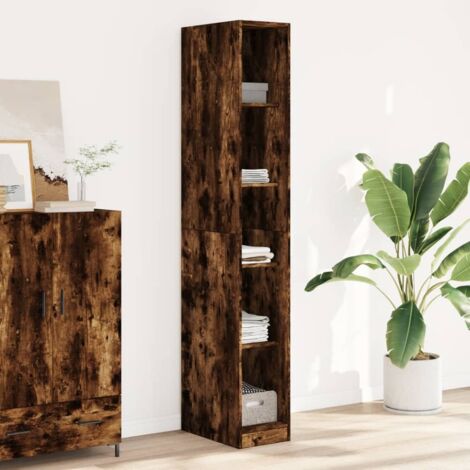 Wardrobe Smoked Oak 30x50x200 cm Engineered Wood vidaXL