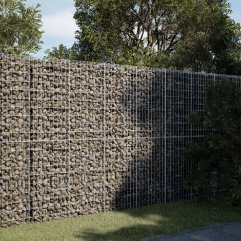 Gabion Basket with Cover 200x100x200 cm Galvanised Iron vidaXL