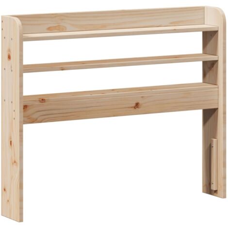 Headboard with Shelves 90 cm Solid Wood Pine vidaXL
