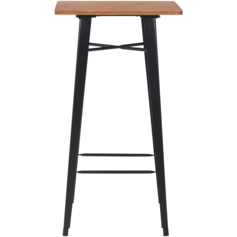 3 Piece Bar Set Steel Brown Black vidaXL