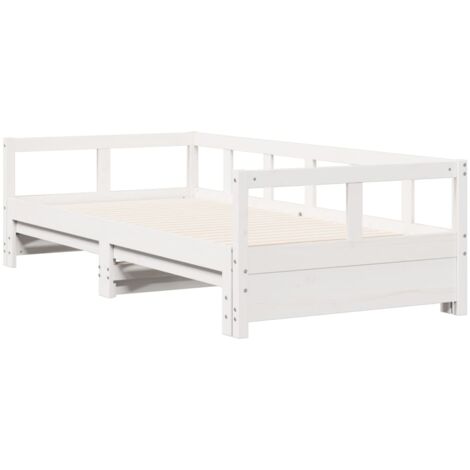 Daybed without Mattress White 90x200 cm Solid Wood Pine vidaXL
