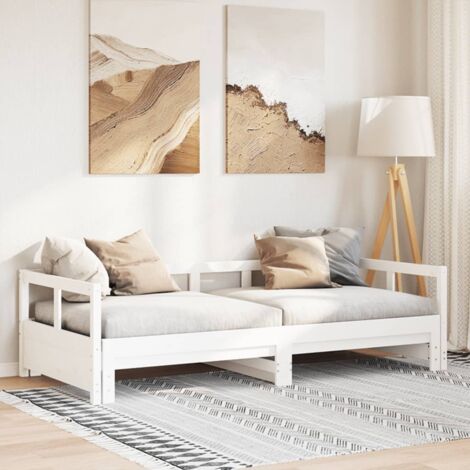 Daybed without Mattress White 90x200 cm Solid Wood Pine vidaXL