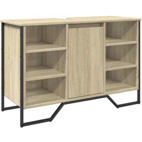 Bathroom Sink Cabinet Sonoma Oak 91x35x60 cm Engineered Wood vidaXL