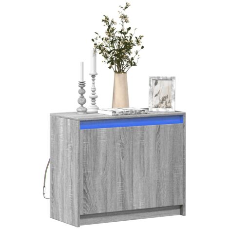 Sideboard with LED Grey Sonoma 72x34x61 cm Engineered Wood vidaXL (1/5)