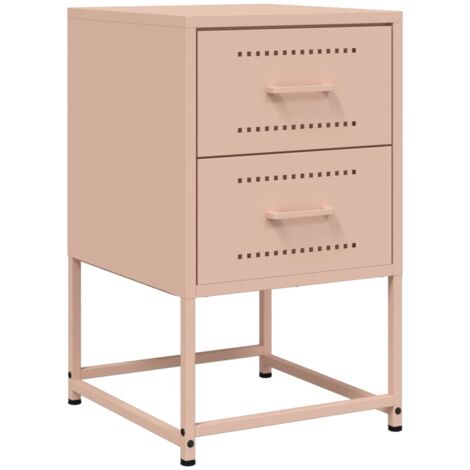 Bedside Cabinet Pink 36x39x60.5 cm Steel vidaXL (1/5)