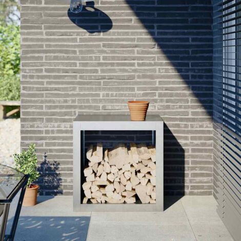 Firewood Rack 60x40x60 cm Galvanised Steel vidaXL