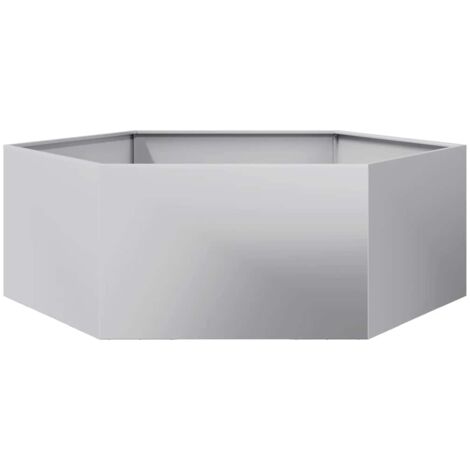 Garden Planter Hexagon 138x120x45 cm Galvanized Steel vidaXL