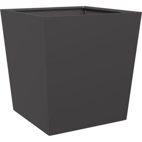 vidaXL Garden Planter Black 50x50x50 cm Steel