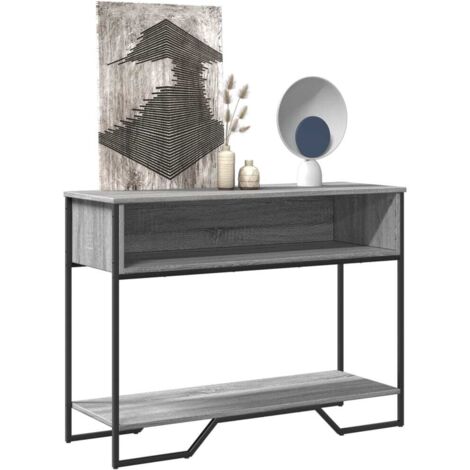 Console Table Grey Sonoma 100x35x74.5 cm Engineered Wood vidaXL (1/5)