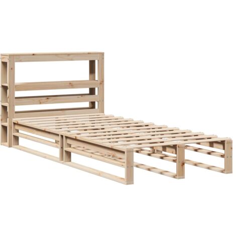 Bed Frame without Mattress 75x190 cm Small Single Solid Wood Pine vidaXL