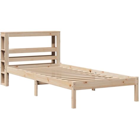 Bed Frame without Mattress 90x200 cm Solid Wood Pine vidaXL