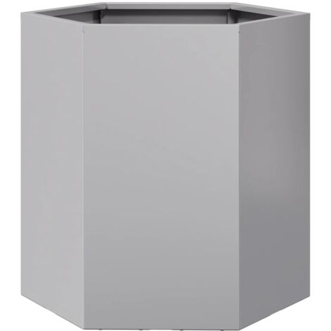 Garden Planter Hexagon 46x40x45 cm Galvanized Steel vidaXL