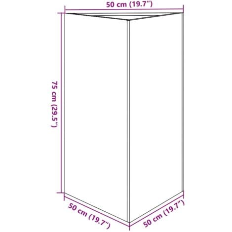 Garden Planters 2 pcs Triangular 50x43x75 cm Weathering Steel vidaXL