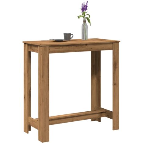 Bar Table Artisan Oak 102x50x103.5 cm Engineered Wood vidaXL