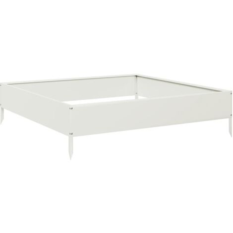 Garden Raised Bed White 100x100x26 cm Steel vidaXL