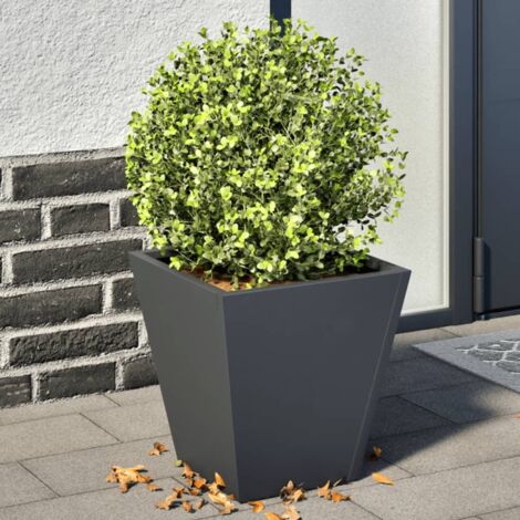 Garden Planters Anthracite 2 pcs 30x30x30 cm Steel vidaXL