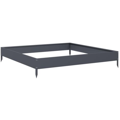 Garden Raised Bed Anthracite 100x100x18.5 cm Steel vidaXL