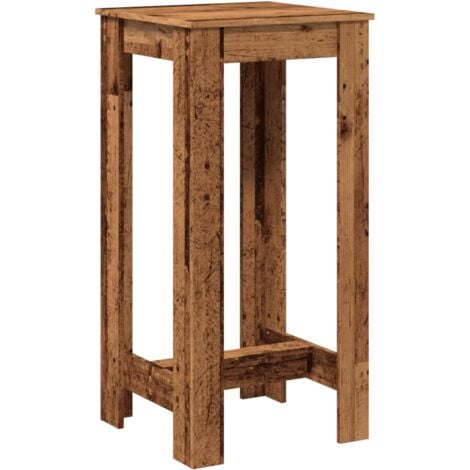 Bar Table Old Wood 51x50x103.5 cm Engineered Wood vidaXL