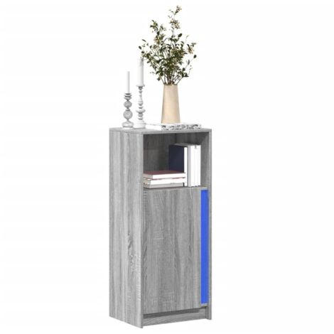 Sideboard with LED Grey Sonoma 42.5x34x100 cm Engineered Wood vidaXL (1/5)