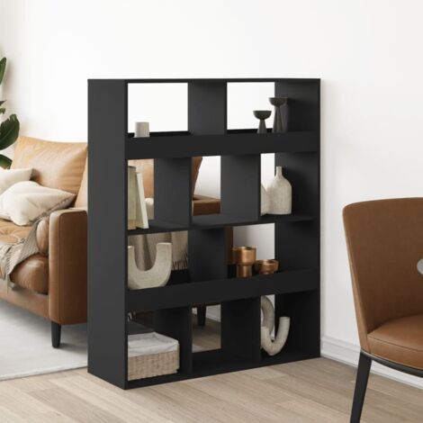Room Divider Black 100x33x125.5 cm Engineered Wood vidaXL