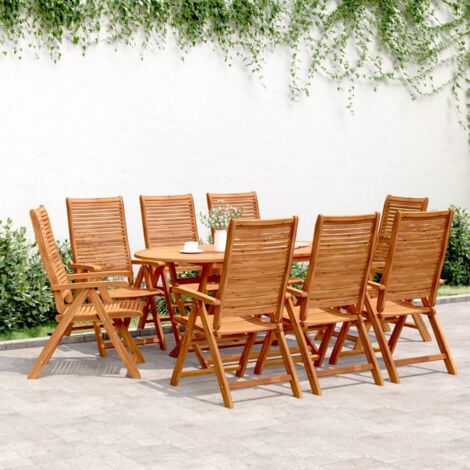 Reclining Garden Chairs 8 pcs 56x72x107 cm Solid Wood Acacia vidaXL