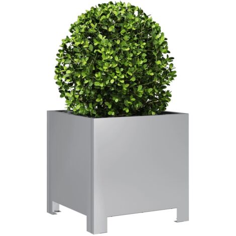 Garden Planter 30x30x30 cm Galvanised Steel vidaXL