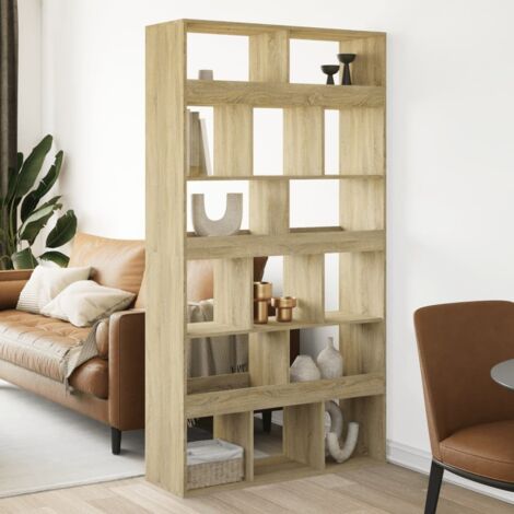 Room Divider Sonoma Oak 100x33x187.5 cm Engineered Wood vidaXL