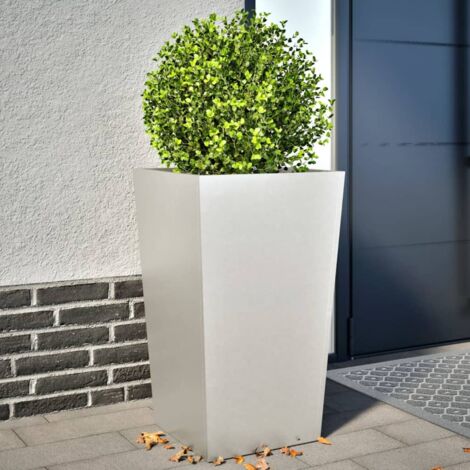 Garden Planters 45x45x75 cm 2 pcs Stainless Steel vidaXL