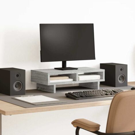 Monitor Stand Grey Sonoma 50x27x15 cm Engineered Wood vidaXL