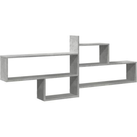 Wall Shelf Concrete Grey 167.5x18x68 cm Engineered Wood vidaXL