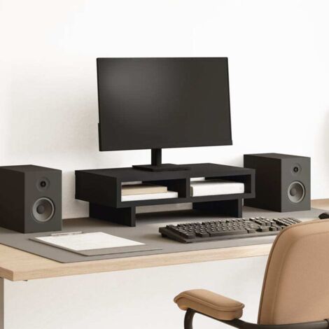 Monitor Stand Black 50x27x15 cm Engineered Wood vidaXL