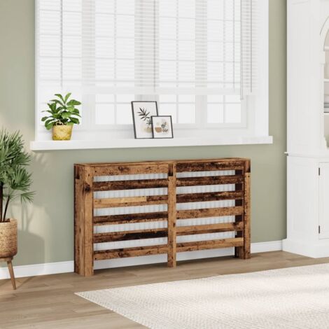 Radiator Cover Old Wood 149x20x82 cm Engineered Wood vidaXL