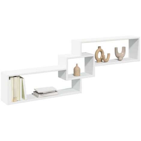 Wall Cabinet 158x18x53 cm White Engineered Wood vidaXL (1/5)