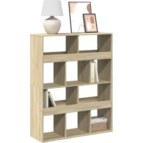 Bookcase Sonoma Oak 100x33x125.5 cm Engineered Wood vidaXL