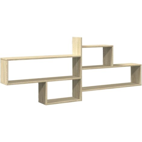 Wall Shelf Sonoma Oak 167.5x18x68 cm Engineered Wood vidaXL