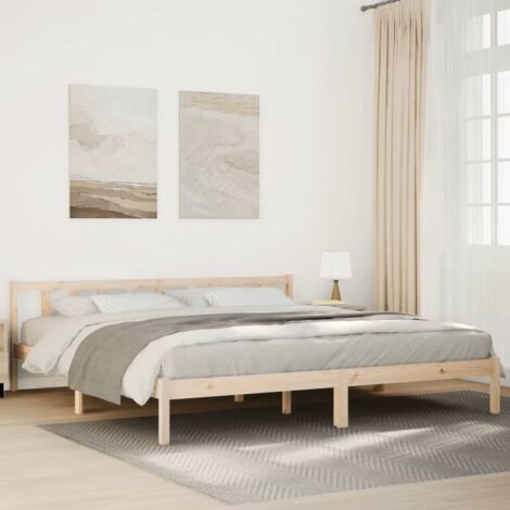 Extra Long Bed Frame without Mattress 200x210 cm Solid Wood Pine vidaXL