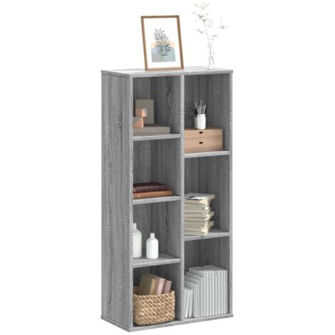 Bookcase Grey Sonoma 50x25x105 cm Engineered Wood vidaXL
