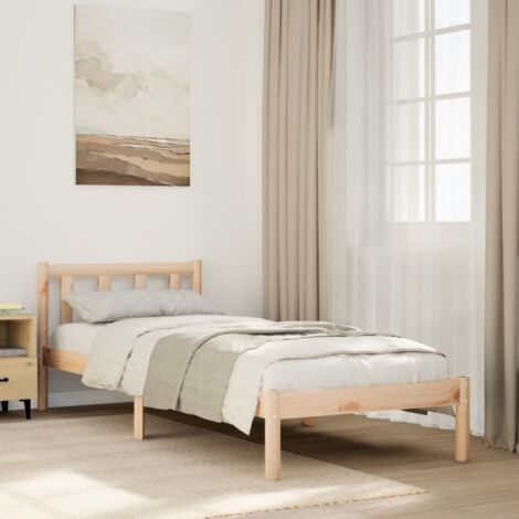 Extra Long Bed Frame without Mattress 100x220 cm Solid Wood Pine vidaXL
