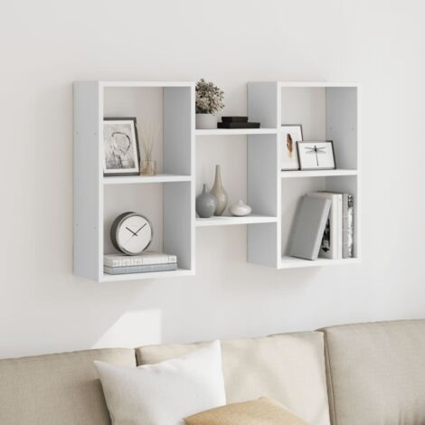 Wall Shelf White 96x18x60 cm Engineered Wood vidaXL