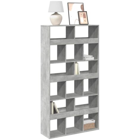 Bookcase Concrete Grey 100x33x187.5 cm Engineered Wood vidaXL