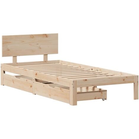 Bed Frame with Drawers without Mattress 90x200 cm vidaXL
