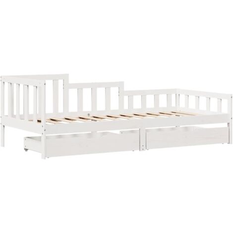 Daybed with Drawers without Mattress 90x190 cm Single Solid Wood vidaXL