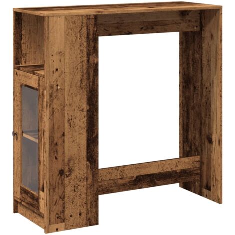 Bar Table with Racks Old Wood 101x40x103.5 cm Engineered Wood vidaXL