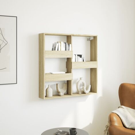 Wall Cabinet Sonoma Oak 80x15x80 cm Engineered Wood vidaXL (1/5)
