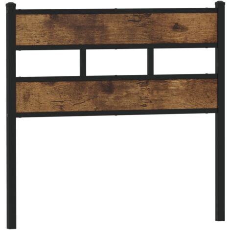 Headboard Smoked Oak 75 cm Iron and Engineered Wood vidaXL (1/5)