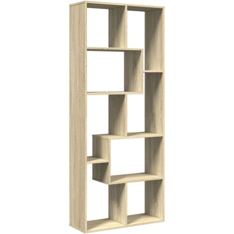 Room Divider Bookcase Sonoma Oak 67x25x161.5 cm Engineered Wood vidaXL