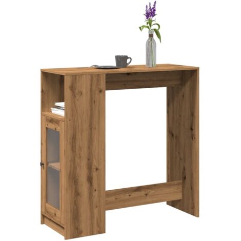 Bar Table with Racks Artisan Oak 101x40x103.5 cm Engineered Wood vidaXL