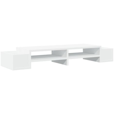 Monitor Stand with Storage White 100x27x15 cm Engineered Wood vidaXL
