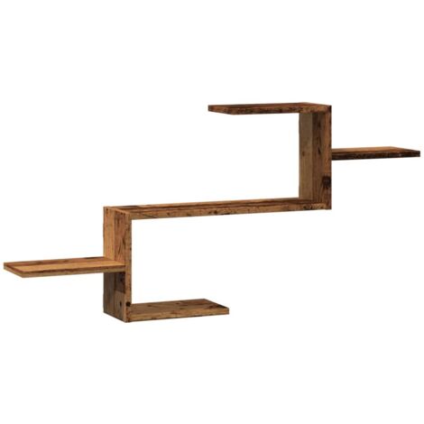 Wall Shelf Old Wood 104x15x49 cm Engineered Wood vidaXL (1/5)