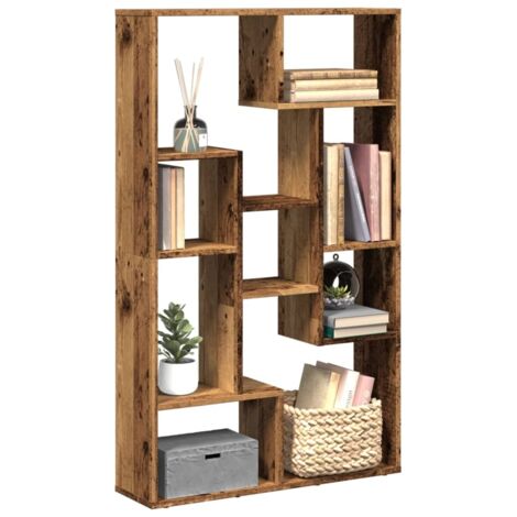 Bookcase Old Wood 72x20x120 cm Engineered Wood vidaXL